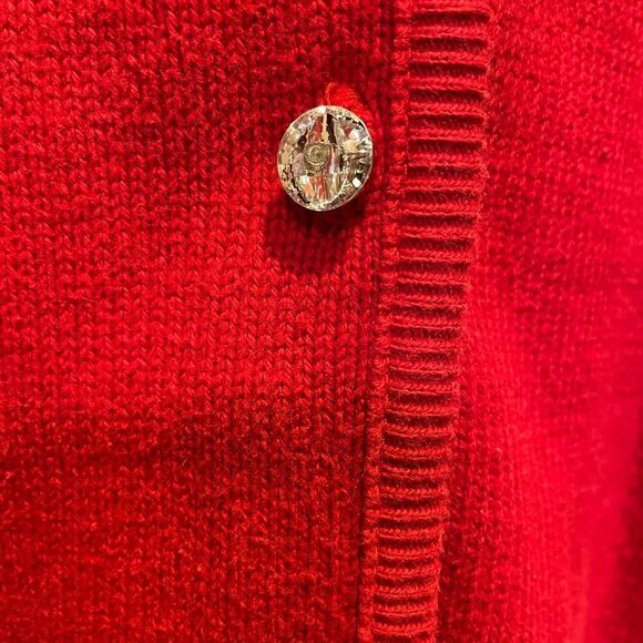 Tia Nutcracker Jeweled Buttons Knit Vintage Sweater Large - Picture 5 of 15